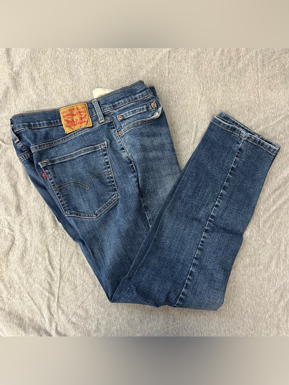 Levis 511 Jeans Mens 36x30 Blue Denim Five Pocket classic Leg Medium Fading SK3